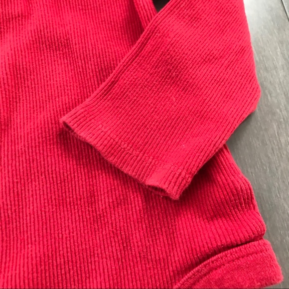 ❤️ Peter pan collar baby gap ribbed red onesie! - Picture 3 of 5